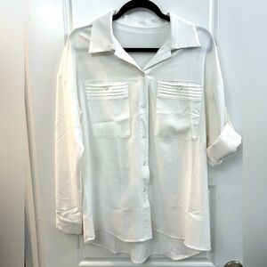 Unbranded Sheer Double Pocket White button down